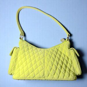 Vera Bradley key lime/turquoise microfiber shoulder bag